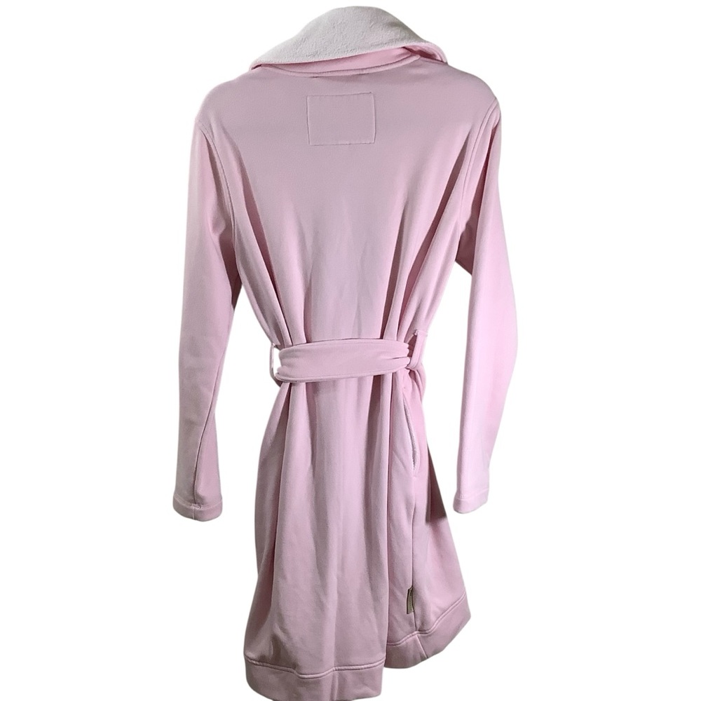 UGG Soft Pink Fleece Lounge Robe with White Trim - Picture 5 of 6